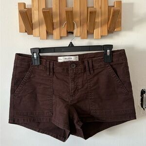 Hollister Low-rise Brown Cargo Shorts